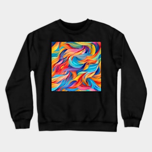 Captivating Colorful Abstract Fabric Pattern - Seamless Swirls & Geometric Design for Fashion and Home Decor #1 Crewneck Sweatshirt